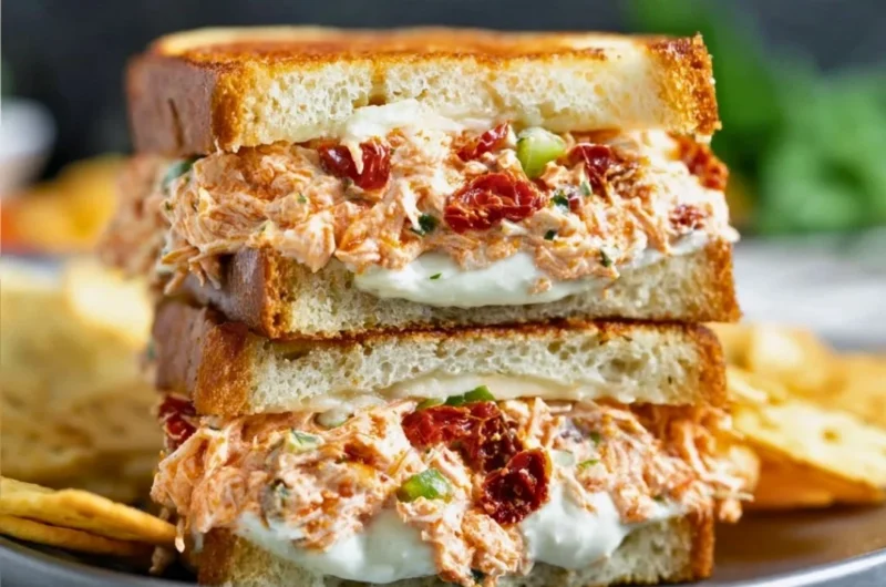 Zesty Sun-Dried Tomato Chicken Salad with fresh ingredients