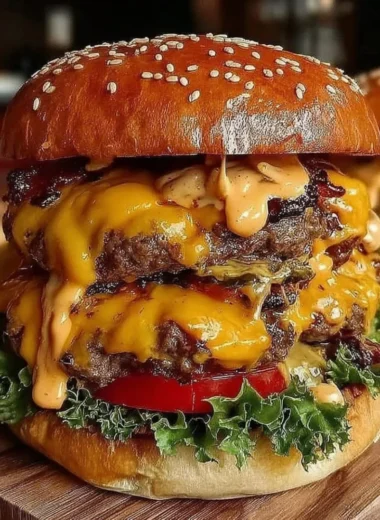 Delicious crack burgers served on a plate with toppings