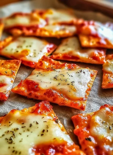 A bowl of crispy pizza chips, a perfect blend of flavor and crunch for snack lovers.