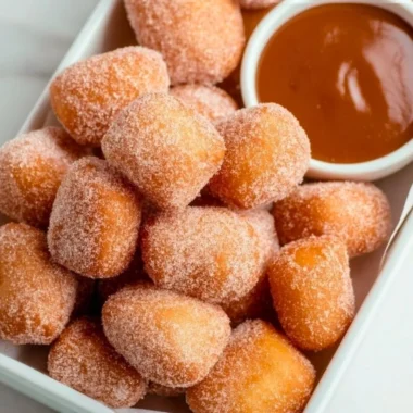 Delicious and healthy air fryer churro bites served on a plate