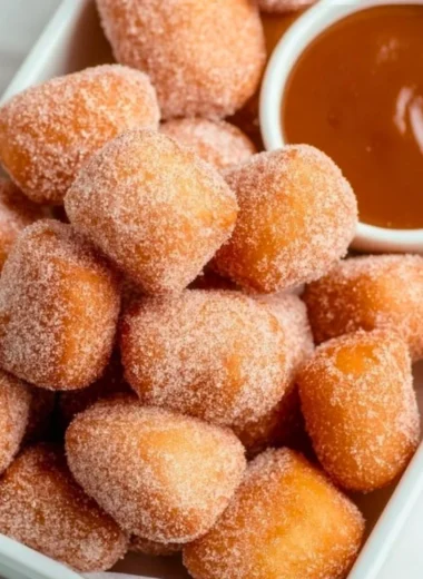 Delicious and healthy air fryer churro bites served on a plate