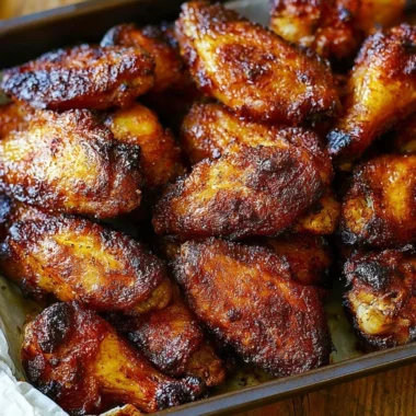 Crispy and flavorful baked chicken wings served with dipping sauce