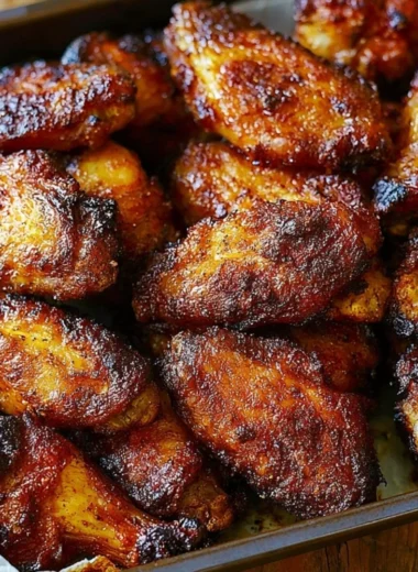 Crispy and flavorful baked chicken wings served with dipping sauce