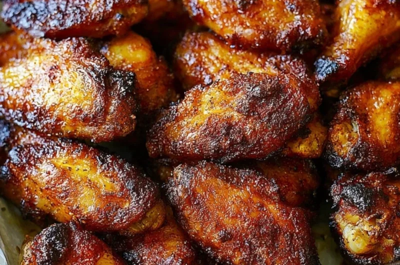 Crispy and flavorful baked chicken wings served with dipping sauce