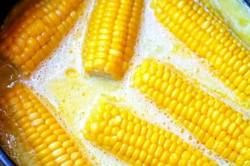 Fresh corn on the cob ready for grilling and enjoying at a summer barbecue.
