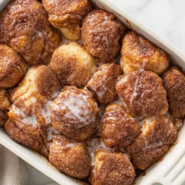 Delicious homemade monkey bread with cinnamon and sugar