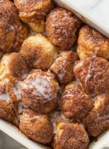 Delicious homemade monkey bread with cinnamon and sugar