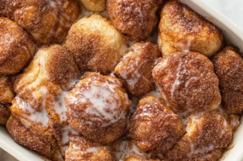 Delicious homemade monkey bread with cinnamon and sugar