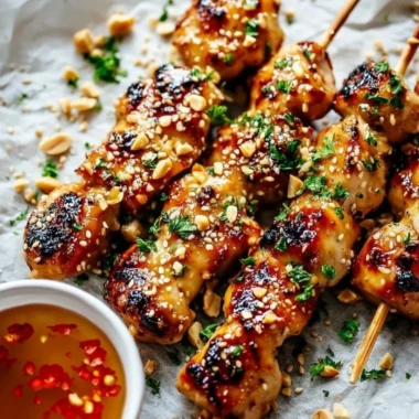 Delicious Honey Garlic Chicken Skewers grilled to perfection