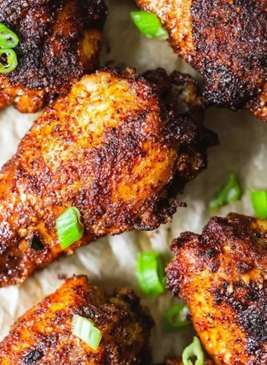 Delicious smoked chicken wings ready to serve at a BBQ.
