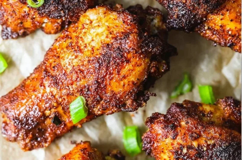 Delicious smoked chicken wings ready to serve at a BBQ.