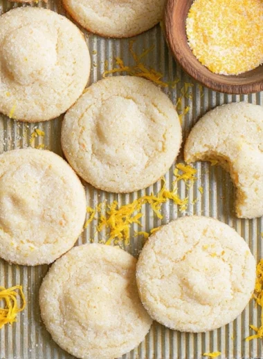 Soft and chewy lemon cookies with a bright citrus flavor