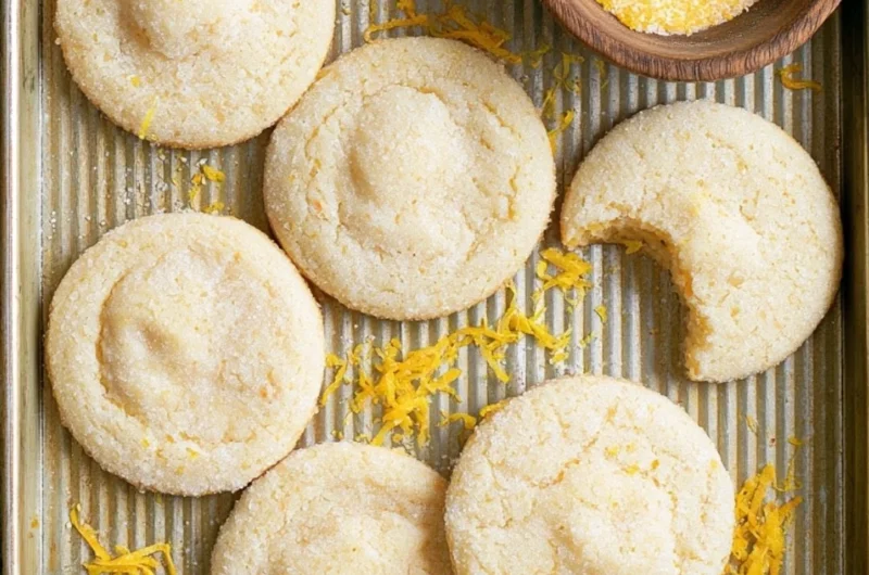 Soft and chewy lemon cookies with a bright citrus flavor