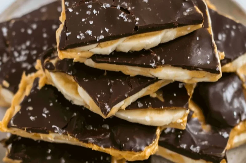 Delicious banana bark snack packed with nutrients