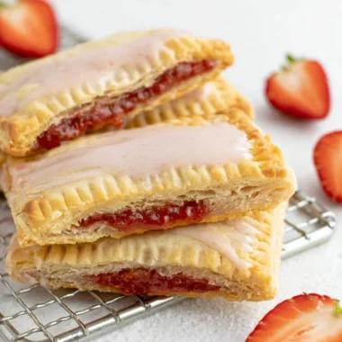 Cozy homemade sourdough pop tarts with fruit filling and frosting