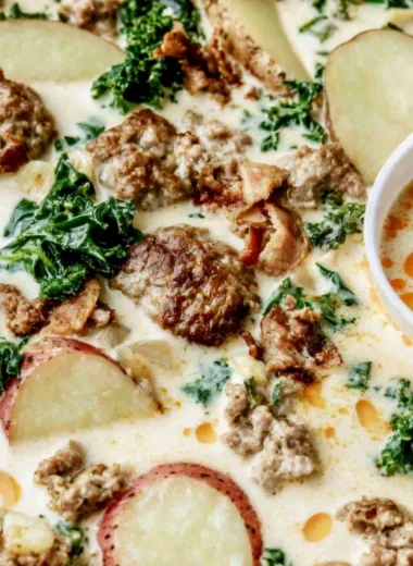 Delicious bowl of cozy Tuscany soup, perfect for warming your soul.