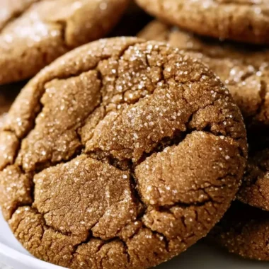 Freshly baked bakery style molasses cookies on a cooling rack