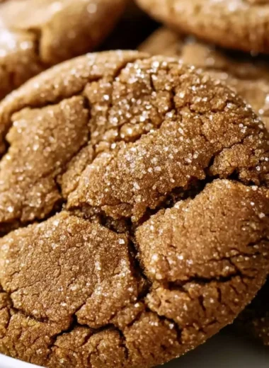 Freshly baked bakery style molasses cookies on a cooling rack