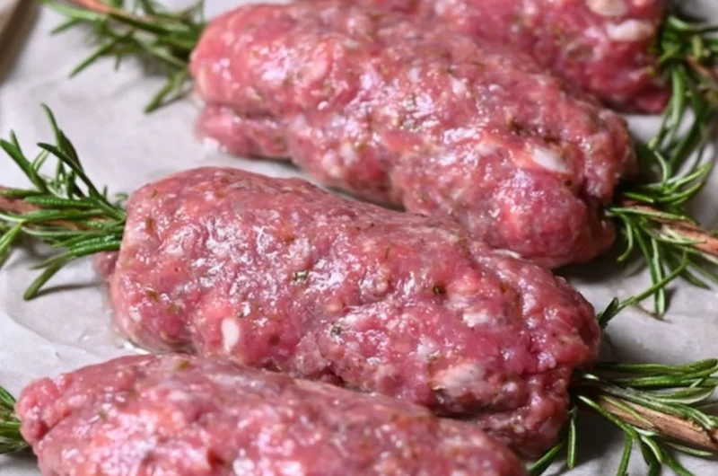 Cozy lamb koftas with rosemary served on a plate